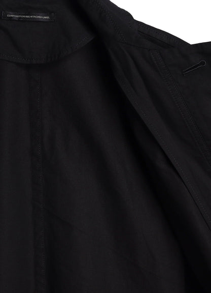 COTTON TWILL GARMENT DYE TURN OVER COLLAR COAT