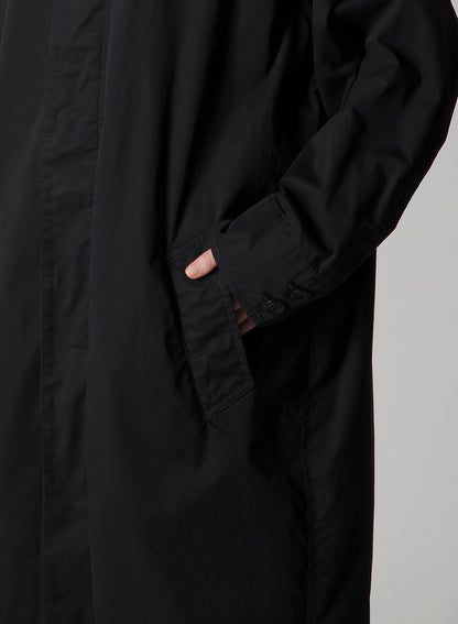 COTTON TWILL GARMENT DYE TURN OVER COLLAR COAT