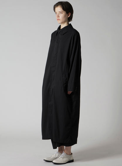 COTTON TWILL GARMENT DYE TURN OVER COLLAR COAT