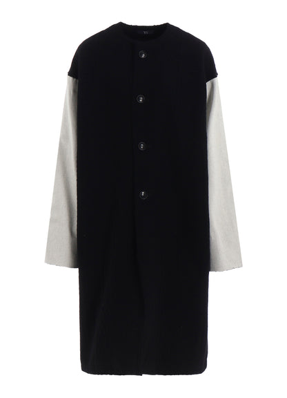 CABLE JQ KNIT COLLERLESS COAT