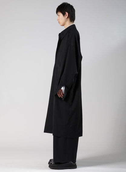 WOOL GABARDINE LONG COAT