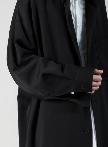 WOOL GABARDINE LONG COAT