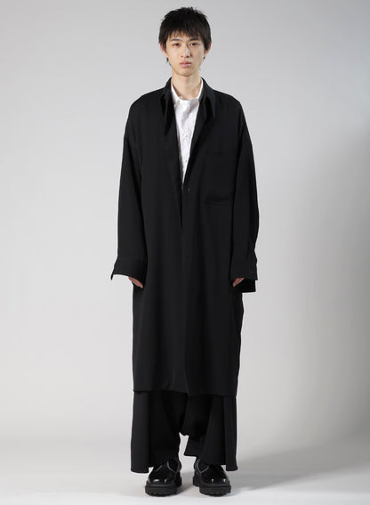 WOOL GABARDINE LONG COAT