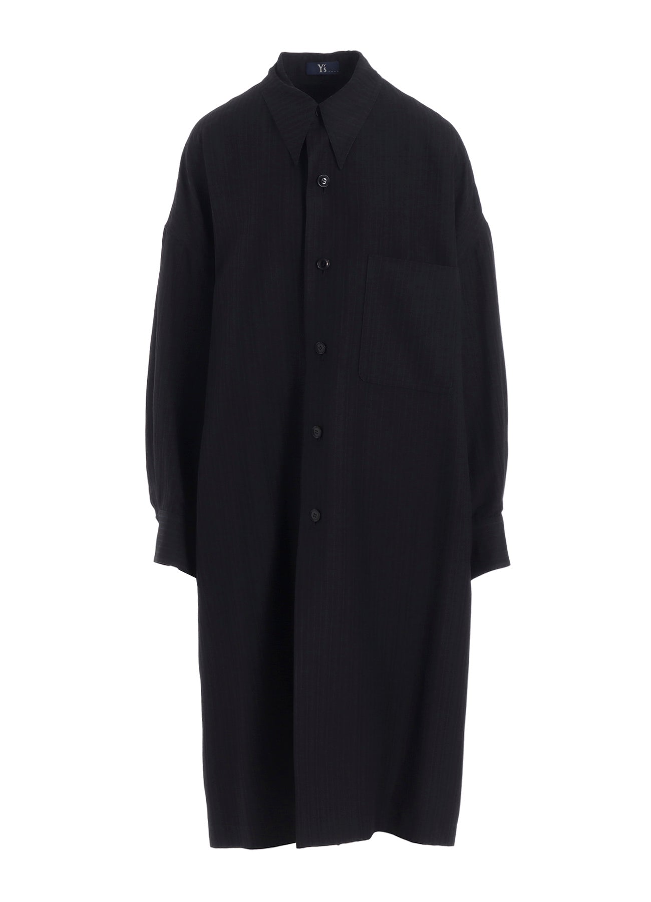 VISCOSE TWEED STRIPE LONG COAT