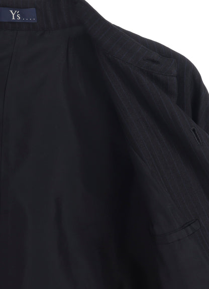 VISCOSE TWEED STRIPE LONG COAT