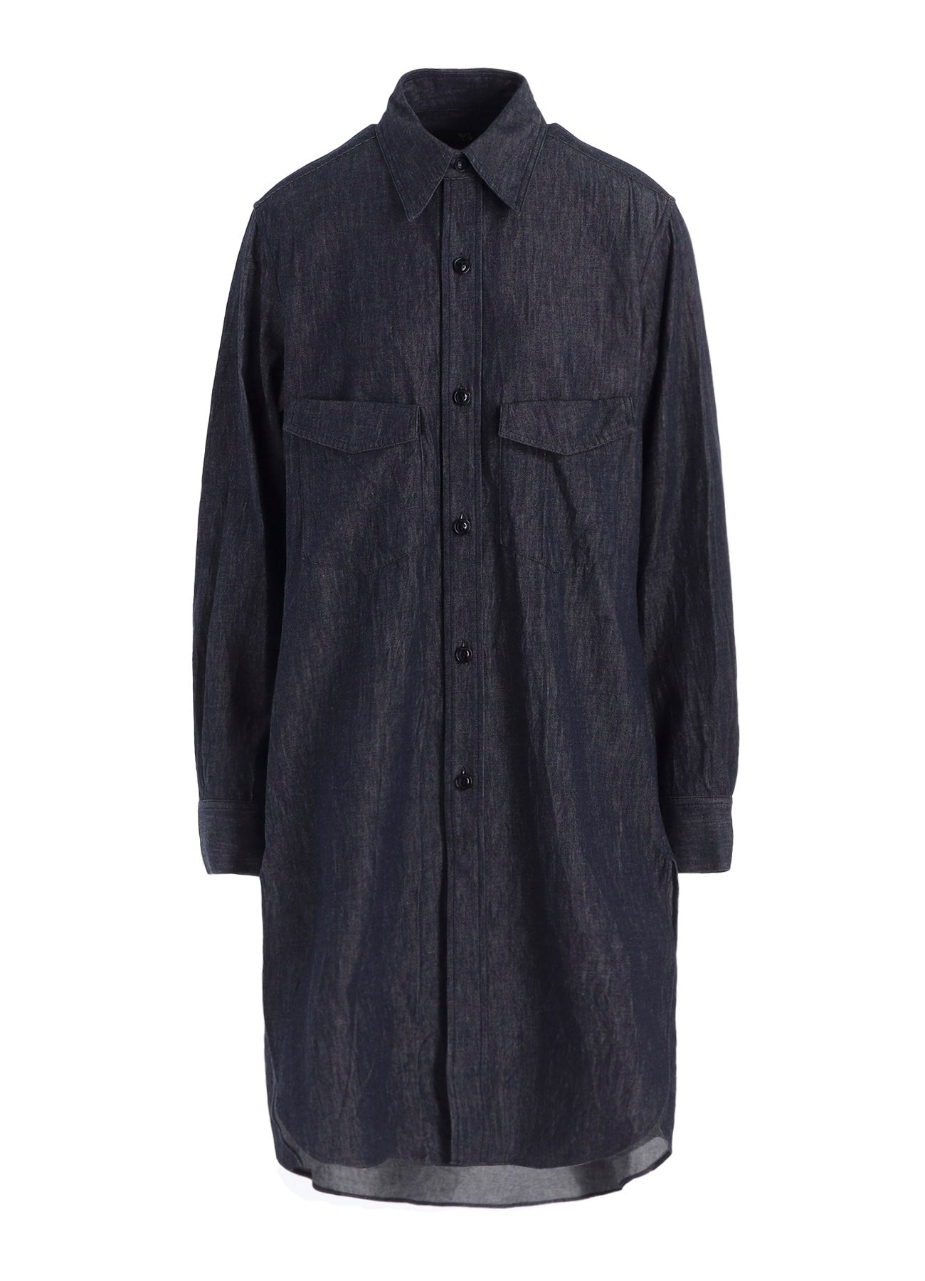 6OZ DENIM GARMENTFINISH MILITARY SHIRT DRESS