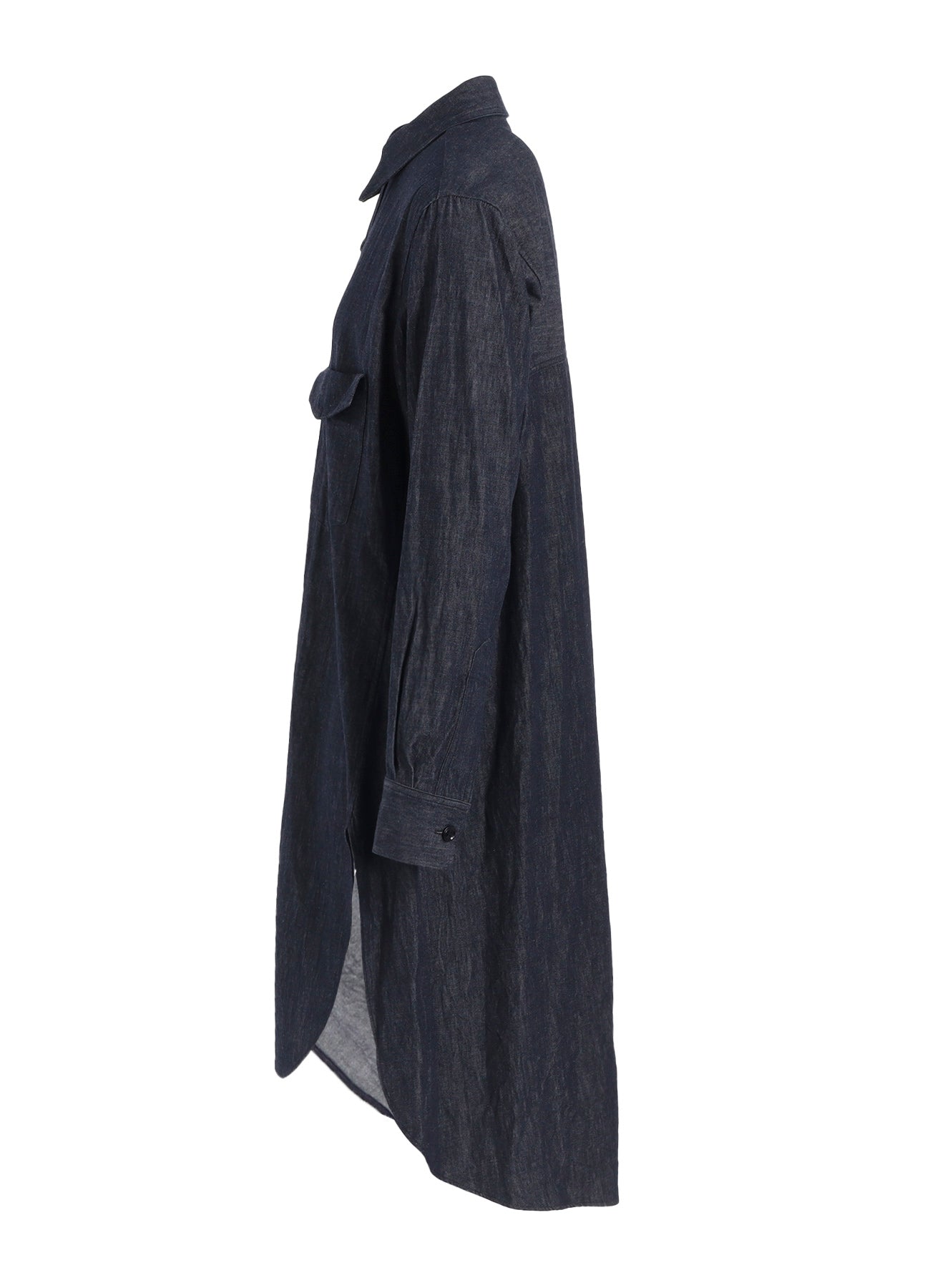 6OZ DENIM GARMENTFINISH MILITARY SHIRT DRESS