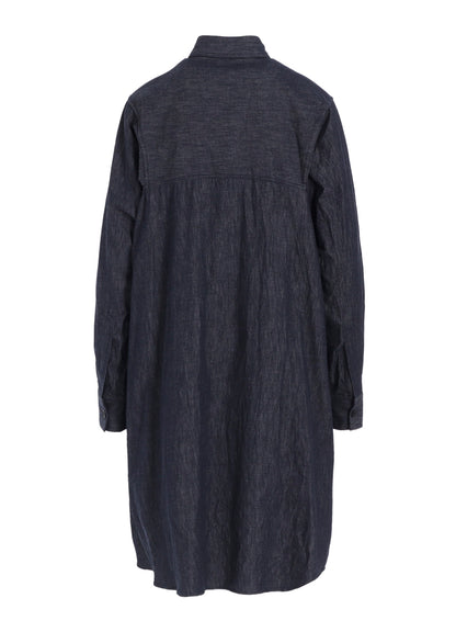 6OZ DENIM GARMENTFINISH MILITARY SHIRT DRESS