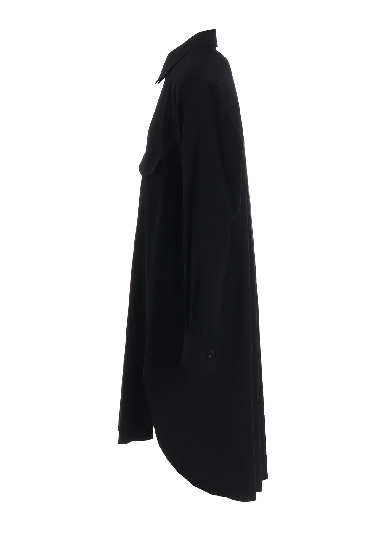 WOOL BREND TWILL MILITARY SHIRT DRESS