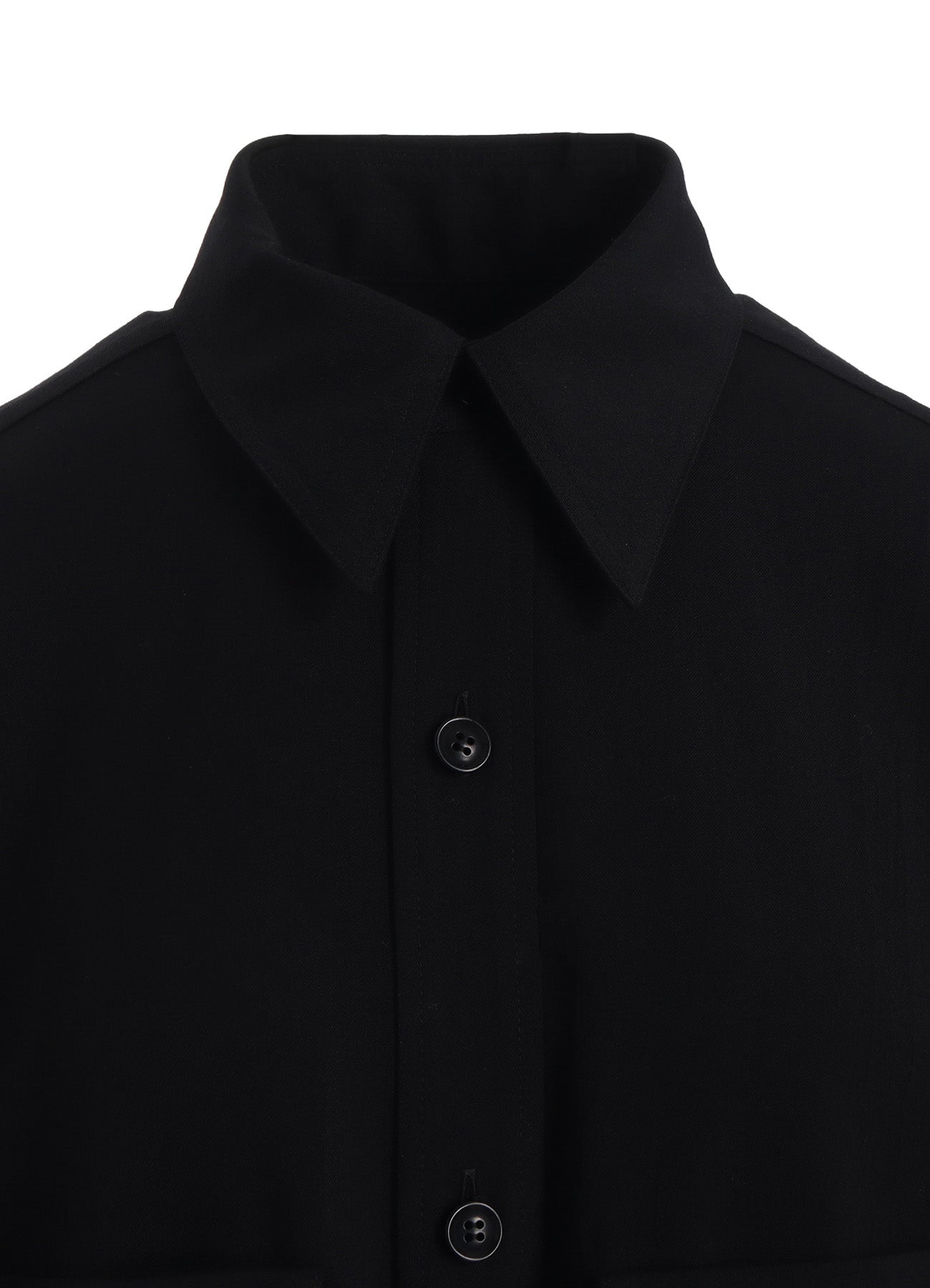 WOOL BREND TWILL MILITARY SHIRT DRESS