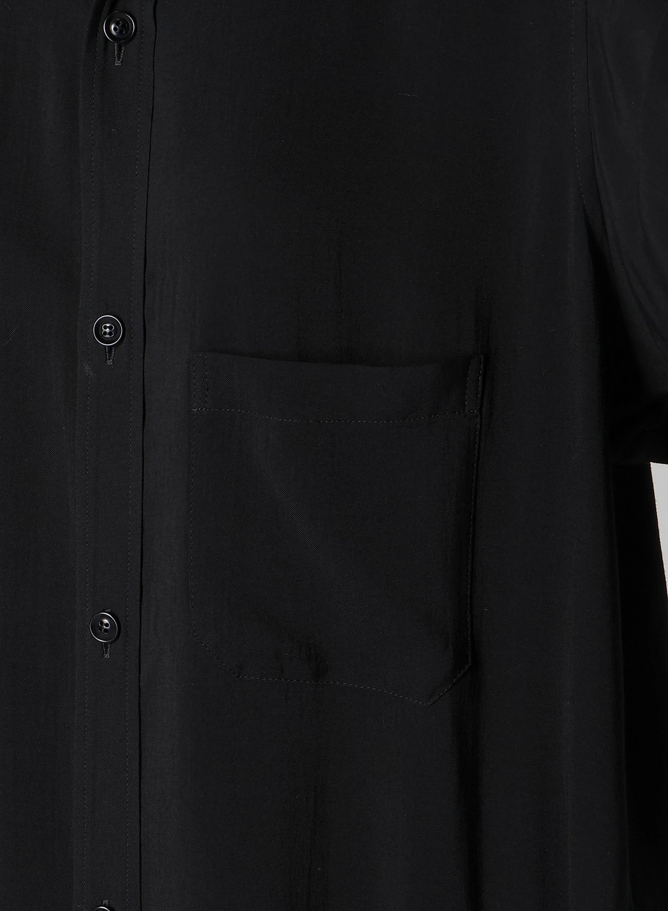 HARD-TWIST SERGE CLOTH PLACKET DRESS
