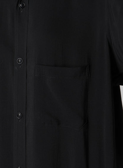 HARD-TWIST SERGE CLOTH PLACKET DRESS