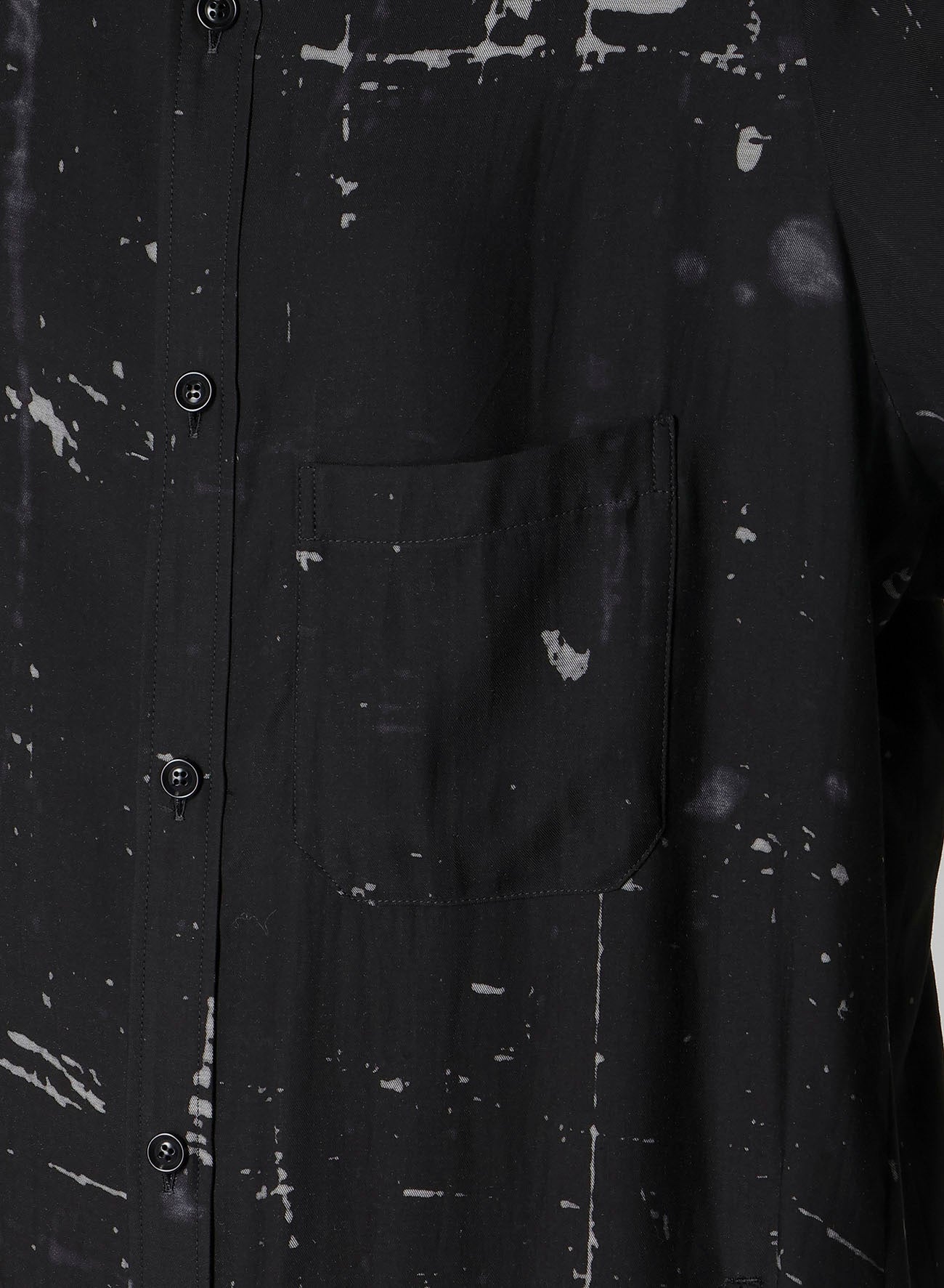 ANGEL-PRINT DUNGAREE TWILL SHIRT DRESS