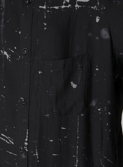 ANGEL-PRINT DUNGAREE TWILL SHIRT DRESS