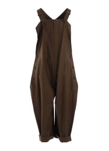 COTTON/FLAX MOLESKIN OVERALLS