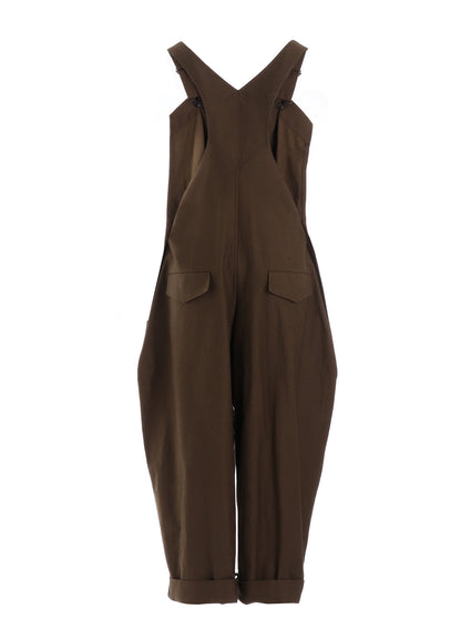COTTON/FLAX MOLESKIN OVERALLS