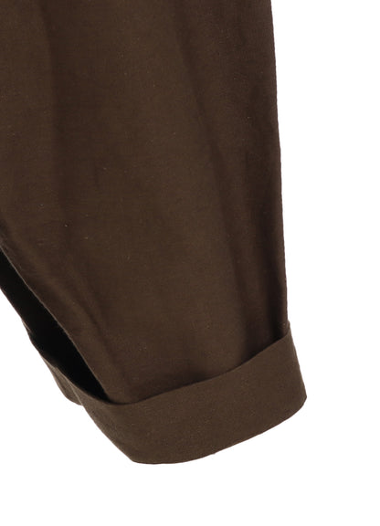 COTTON/FLAX MOLESKIN OVERALLS