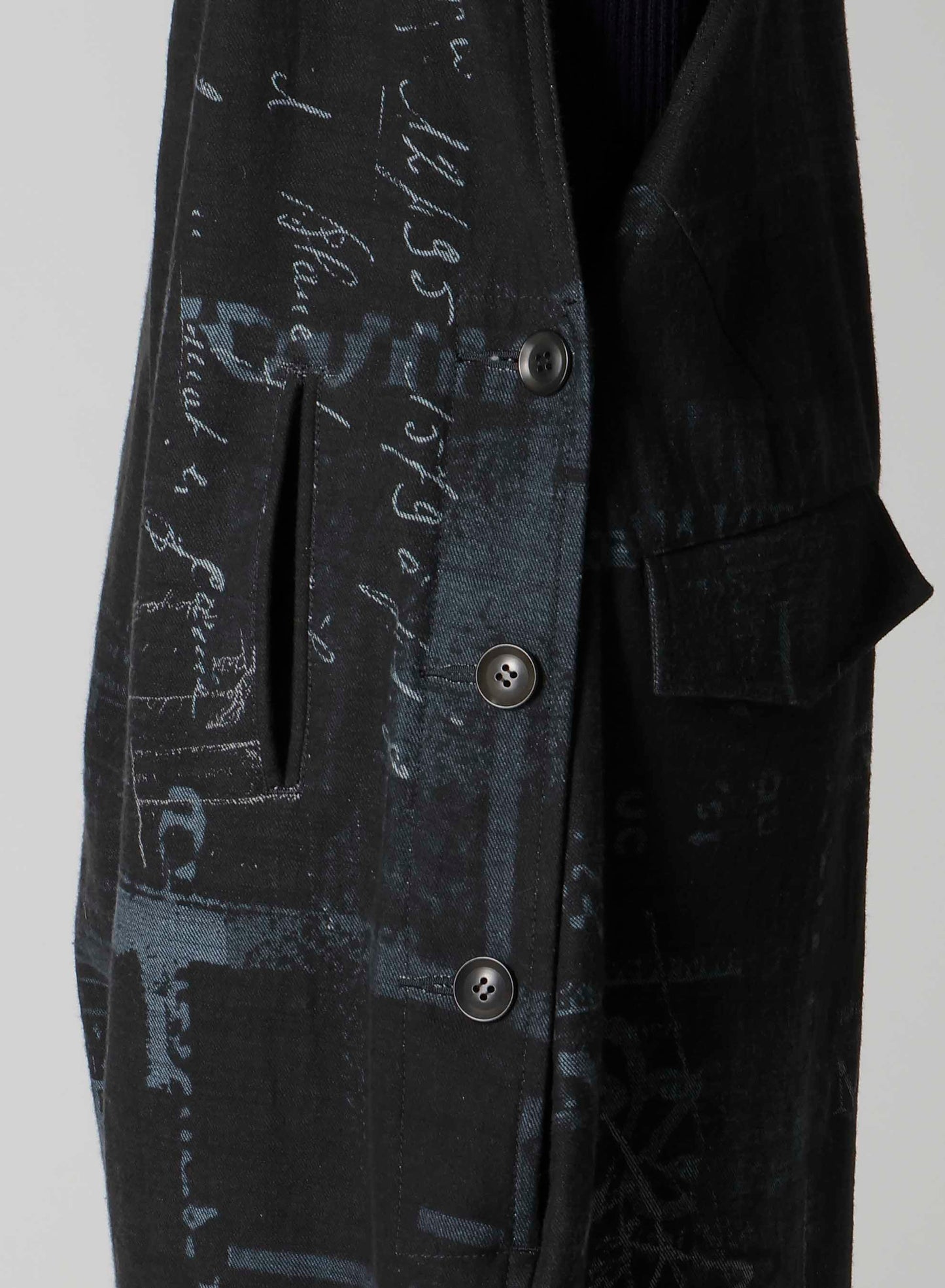 8OZ DENIM COLLAGE PRINT OVERALLS