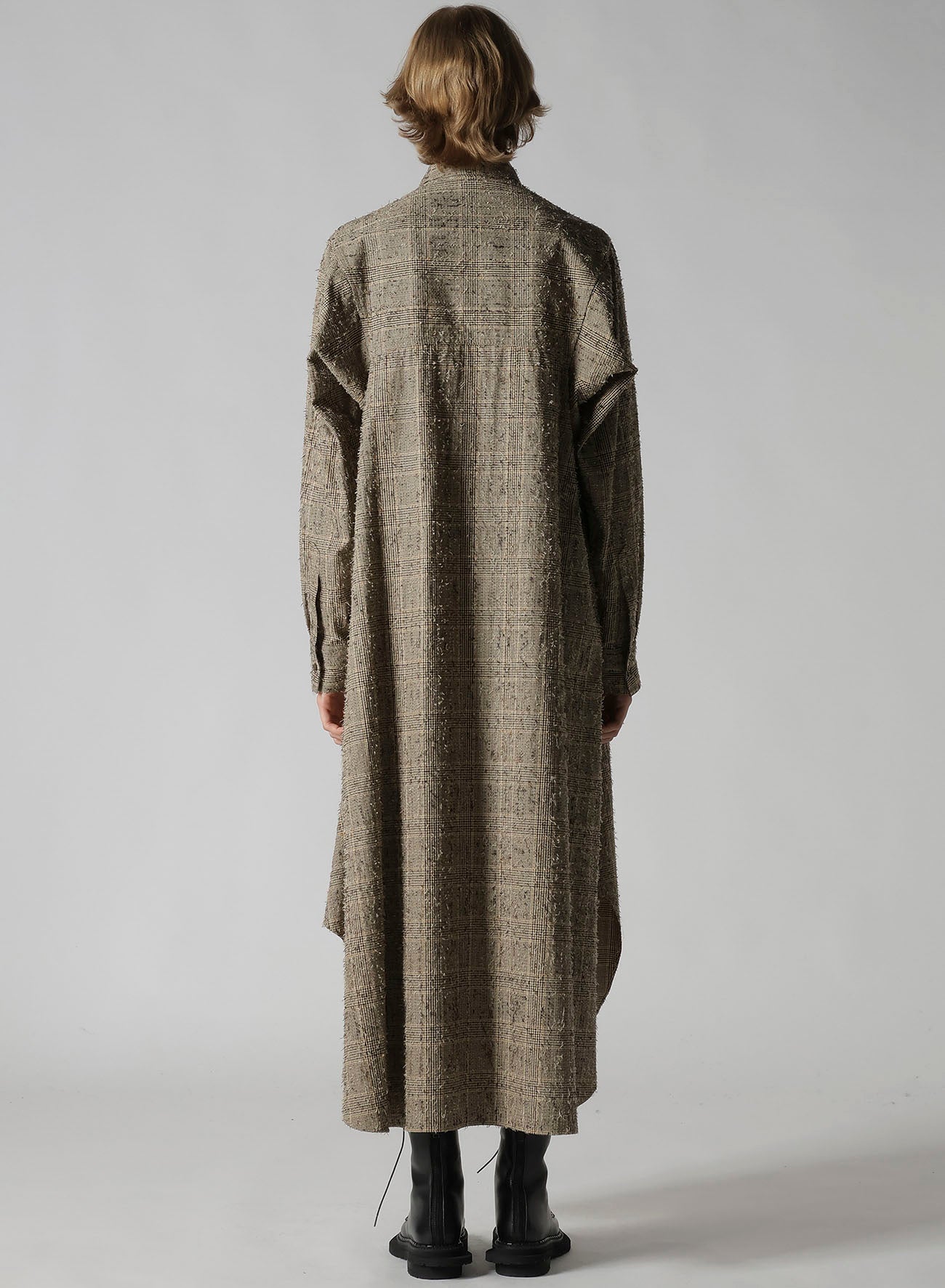 NEEDLE-PUNCHED MILITARY LONG DRESS