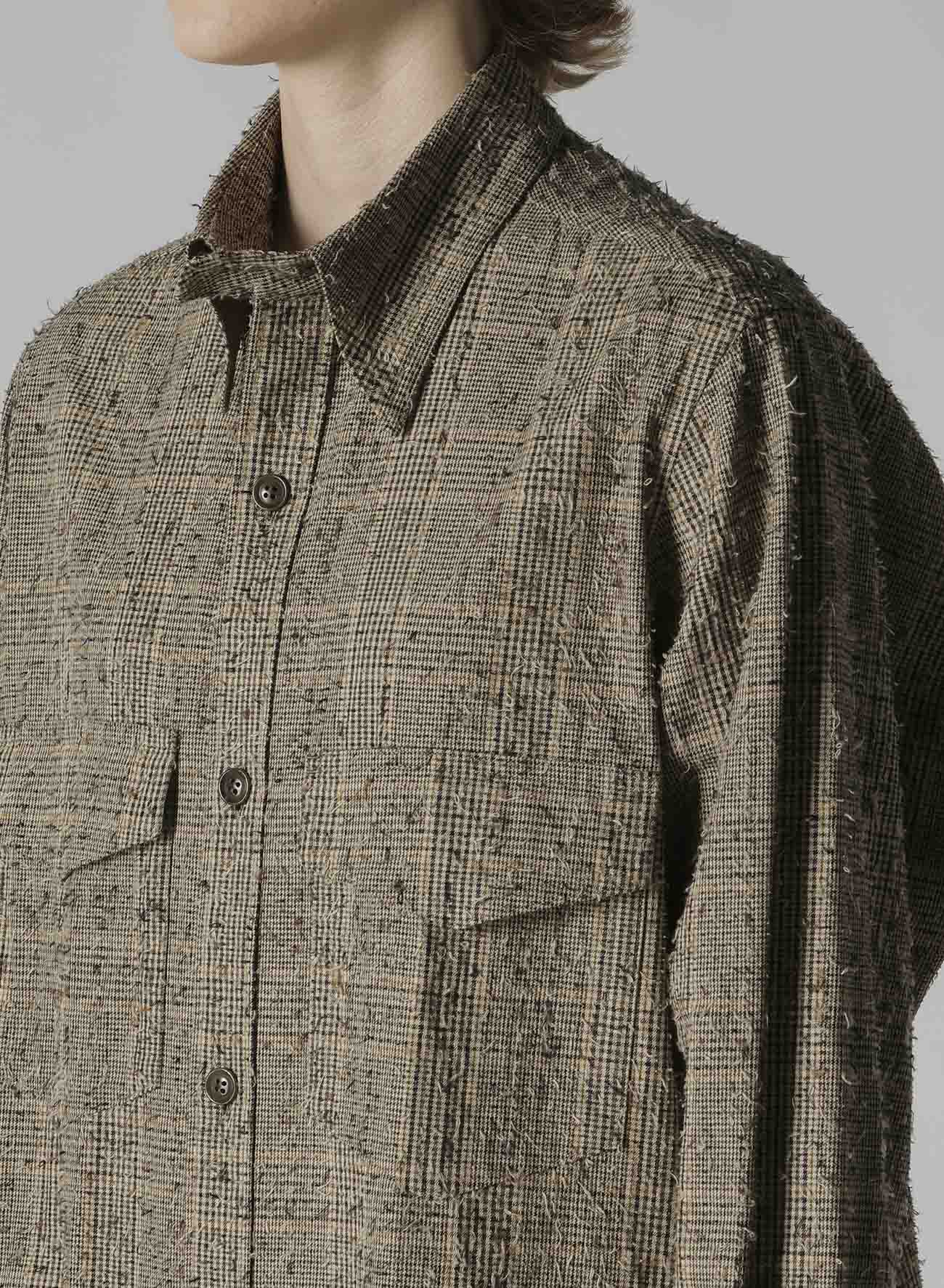 NEEDLE-PUNCHED MILITARY LONG DRESS
