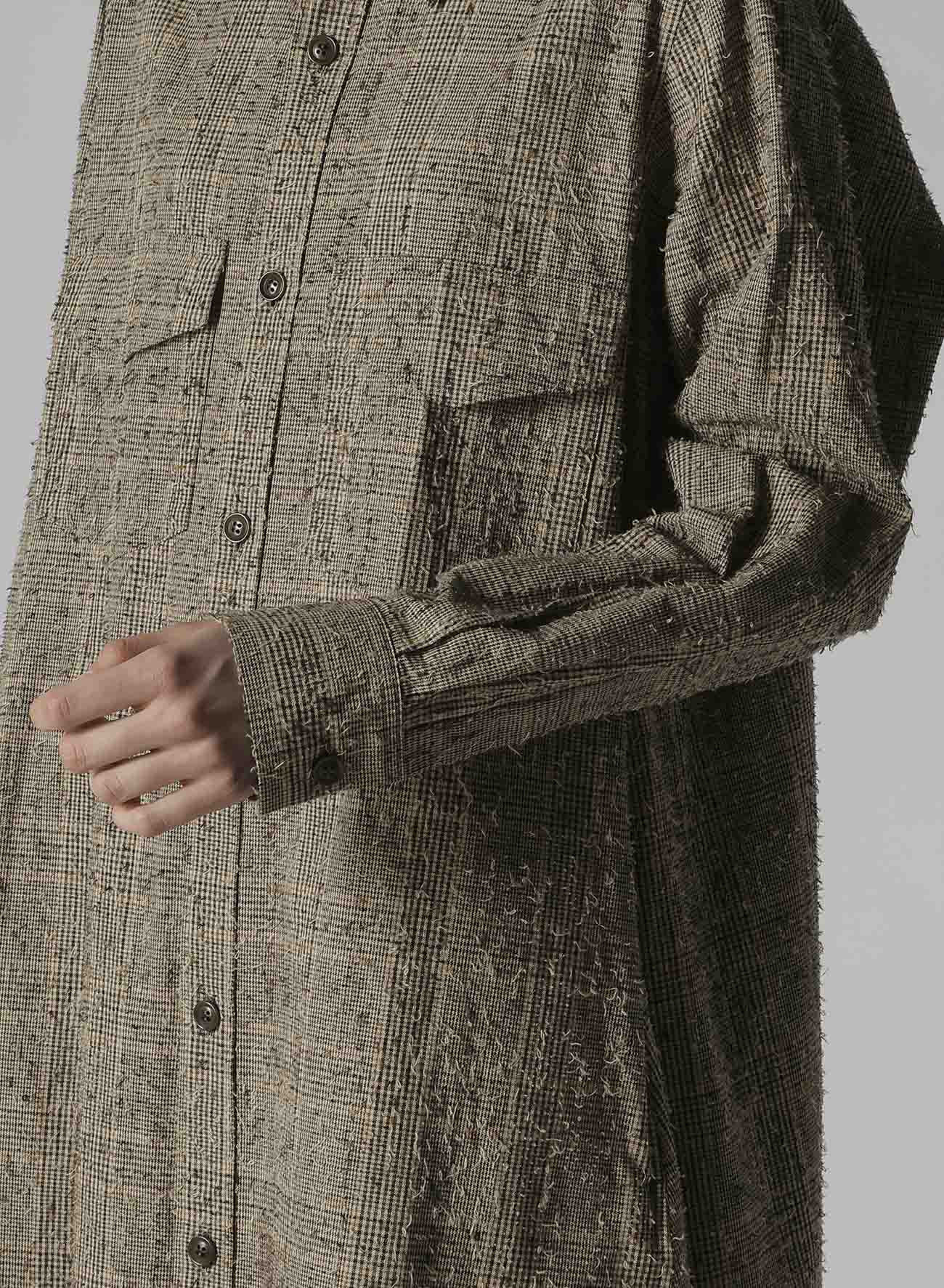NEEDLE-PUNCHED MILITARY LONG DRESS