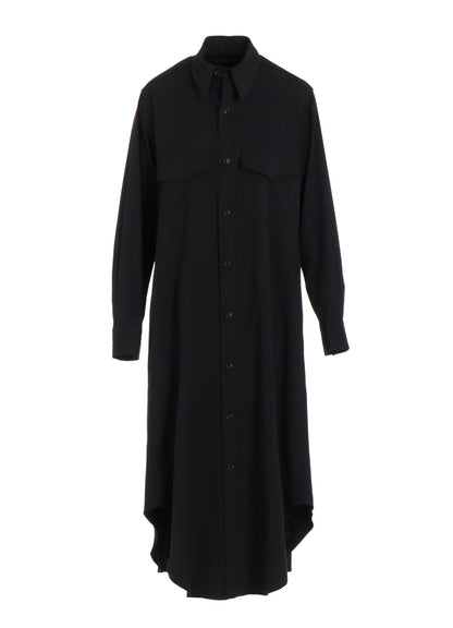 WOOL BREND TWILL MILITARY LONG DRESS