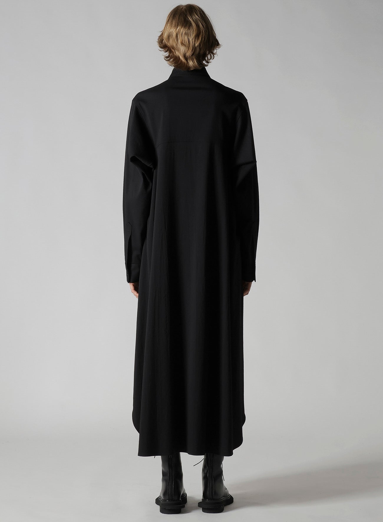 WOOL BREND TWILL MILITARY LONG DRESS
