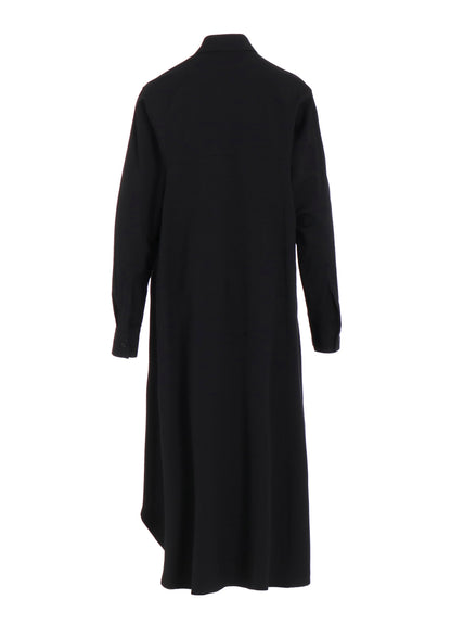 WOOL BREND TWILL MILITARY LONG DRESS