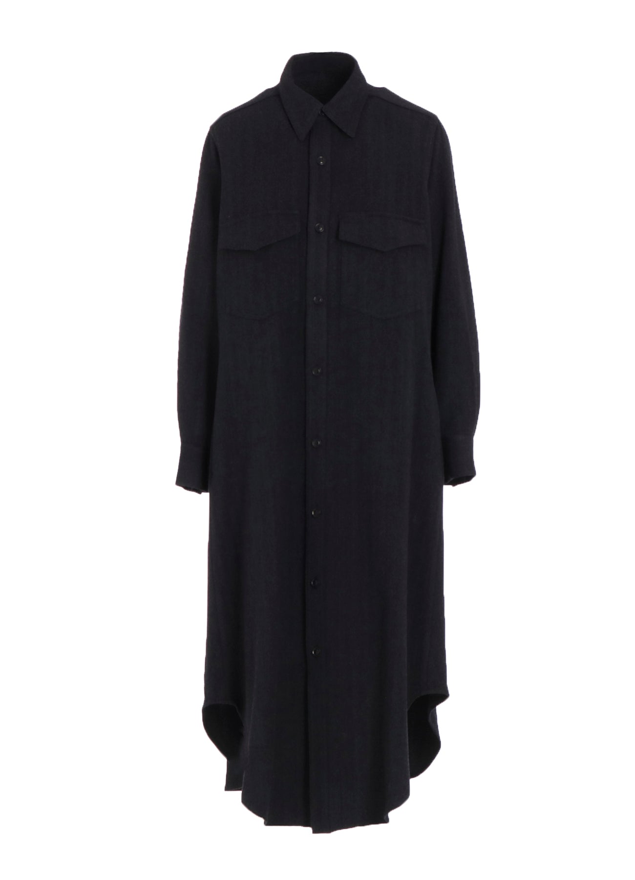 W/NY HERRINGBONE MILITARY LONG DRESS