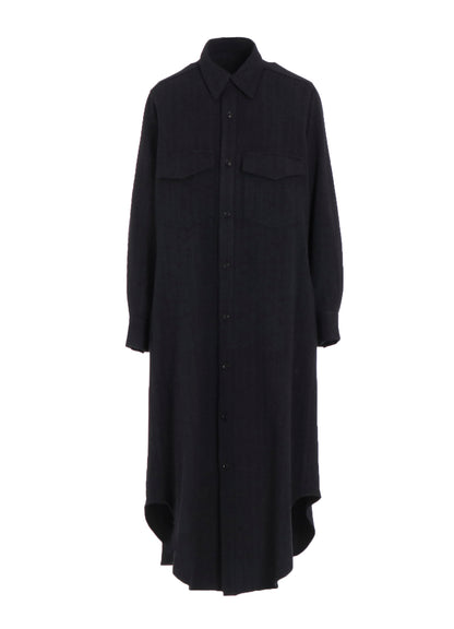 W/NY HERRINGBONE MILITARY LONG DRESS
