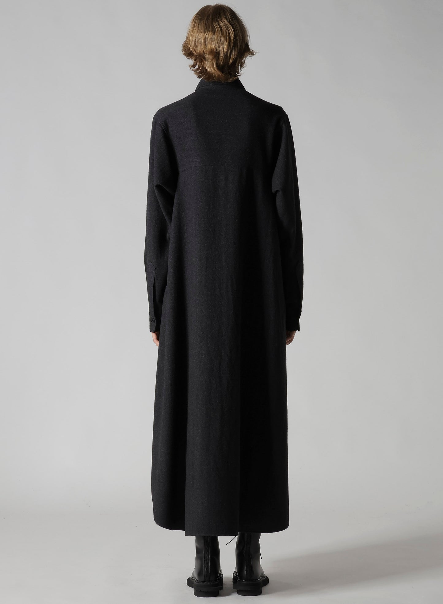 W/NY HERRINGBONE MILITARY LONG DRESS