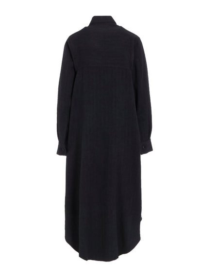 W/NY HERRINGBONE MILITARY LONG DRESS