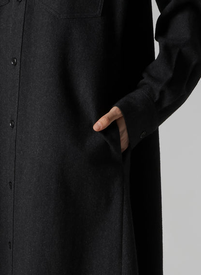 W/NY HERRINGBONE MILITARY LONG DRESS