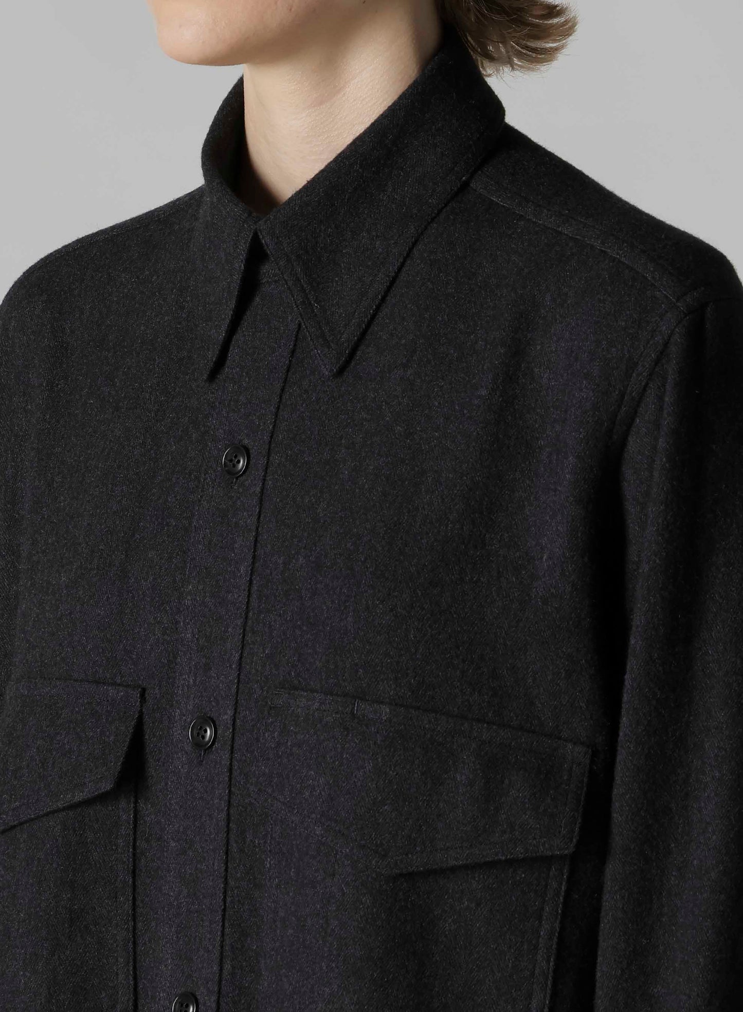 W/NY HERRINGBONE MILITARY LONG DRESS