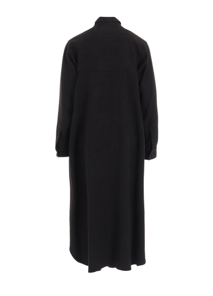 W/NY HERRINGBONE MILITARY LONG DRESS