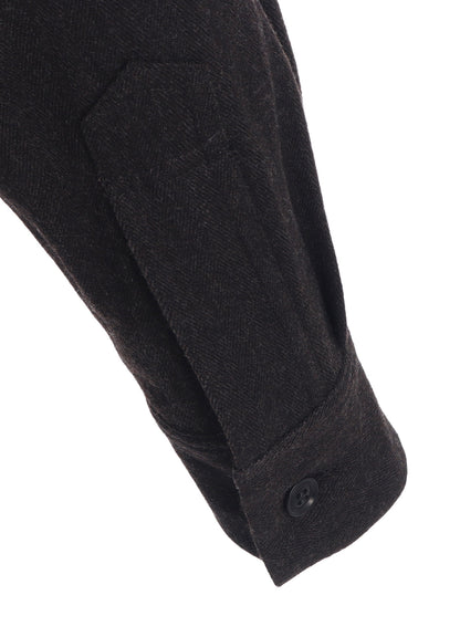 W/NY HERRINGBONE MILITARY LONG DRESS