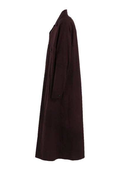 GARMENT-DYED OPEN COLLAR SHIRTS DRESS