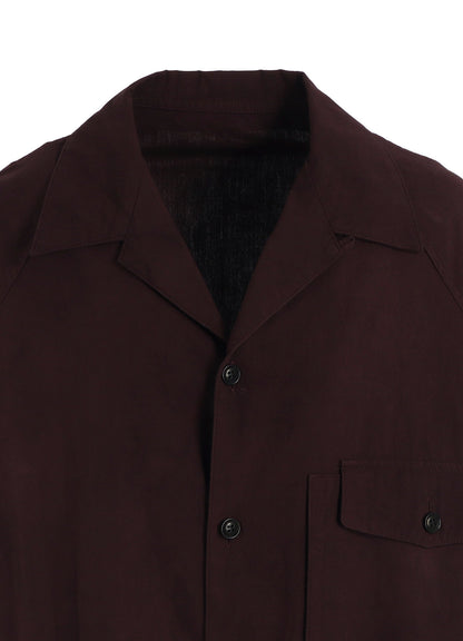 GARMENT-DYED OPEN COLLAR SHIRTS DRESS