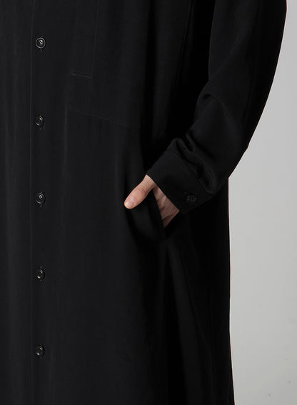 TA/PE CREPE DE CHINE OPEN COLLAR DRESS