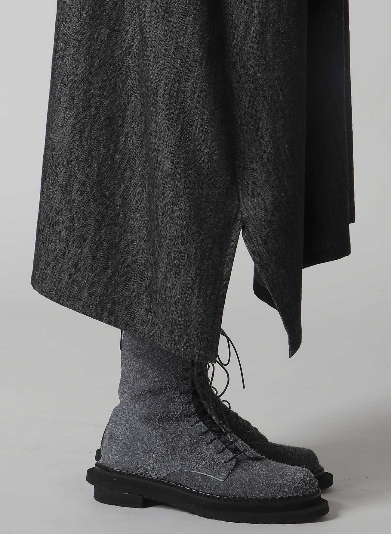 DENIM COMBINATION LONG SLEEVE DRESS