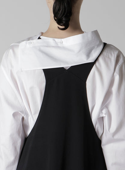 WOOL GABARDINE OVERALLS DRESS