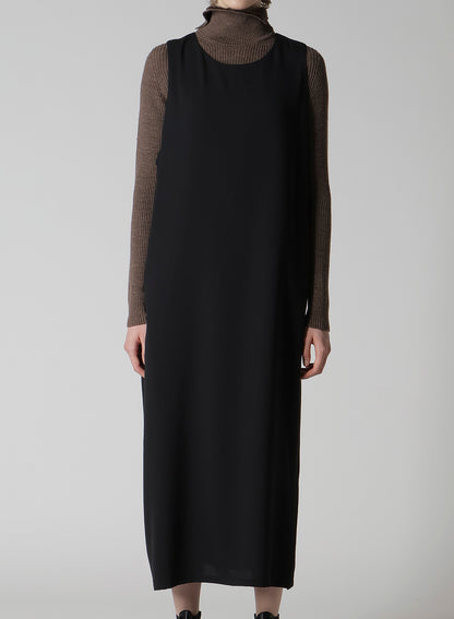 WOOL SERGE SLEEVELESS DRESS
