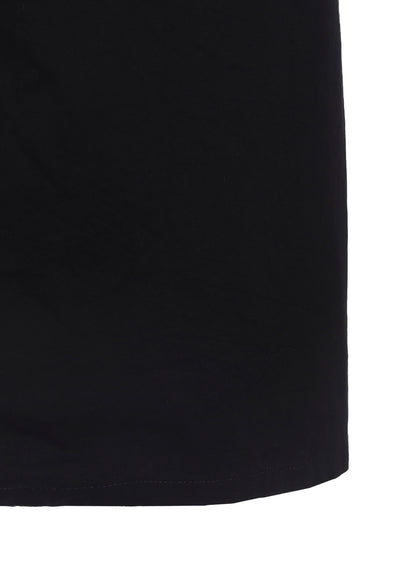COTTON TWILL GARMENT DYE FRENCH SLEEVE DRESS