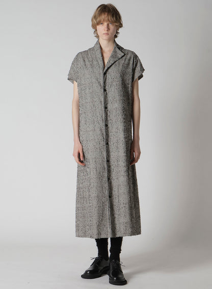 NEEDLE-PUNCHED FRENCH SLEEVE DRESS