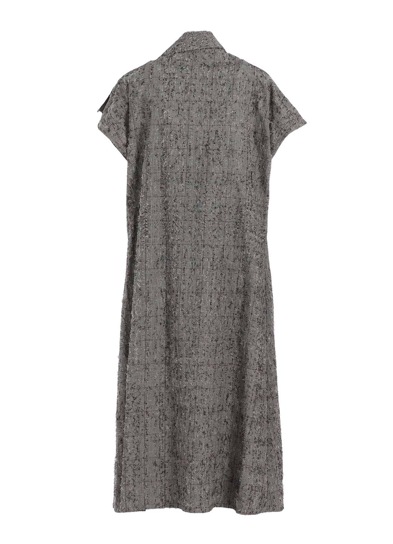 NEEDLE-PUNCHED FRENCH SLEEVE DRESS