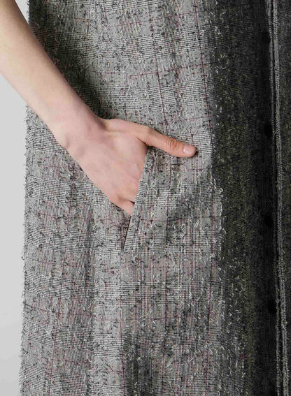 NEEDLE-PUNCHED FRENCH SLEEVE DRESS