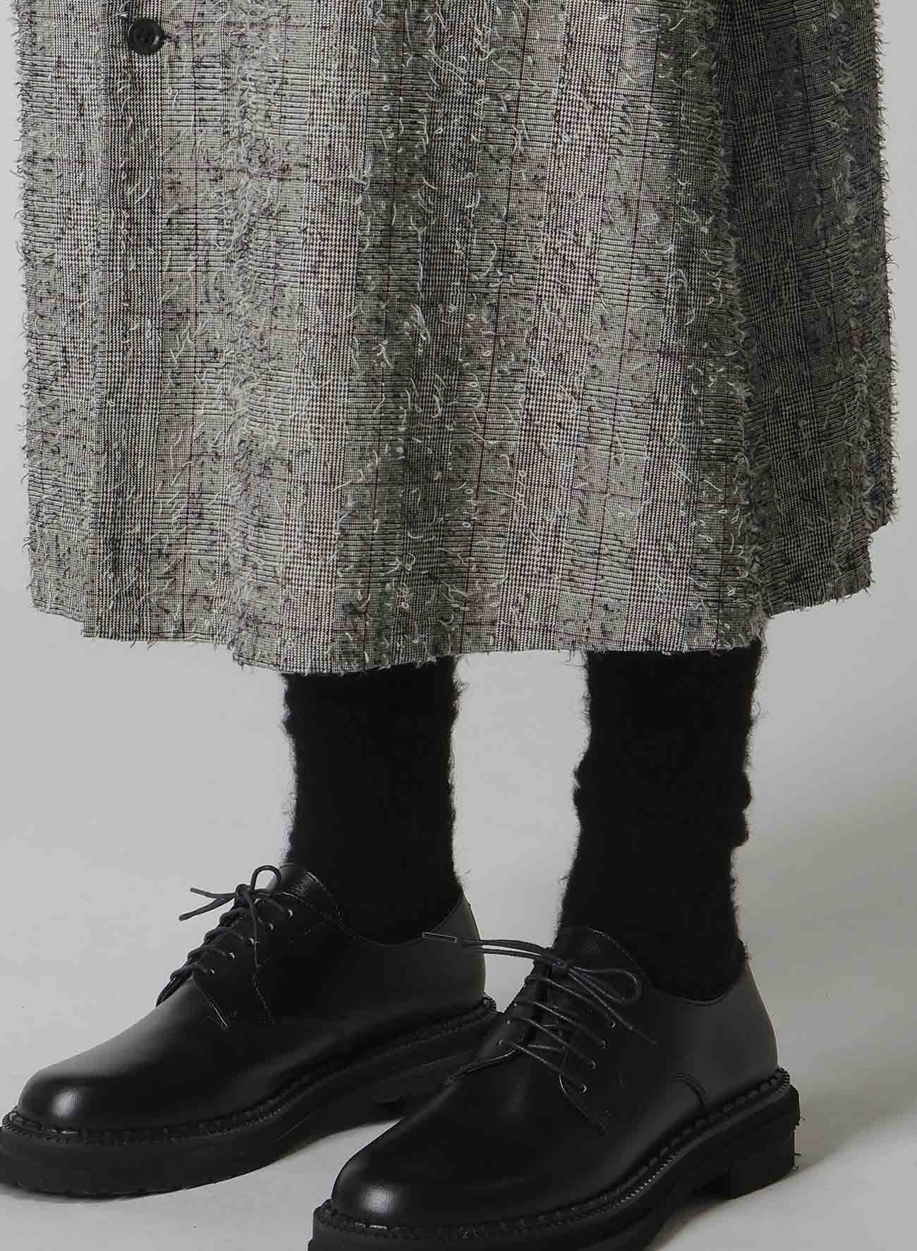 NEEDLE-PUNCHED FRENCH SLEEVE DRESS