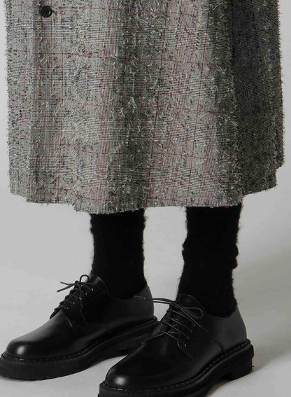 NEEDLE-PUNCHED FRENCH SLEEVE DRESS