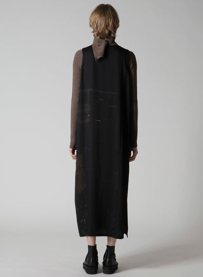 DUNGEREE TWILL SLEEVELESS DRESS