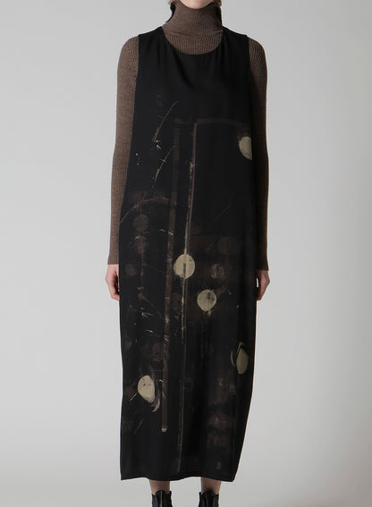 DUNGEREE TWILL SLEEVELESS DRESS